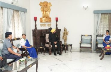 Delegation of Bharat Scouts and Guides meeting the Governor.