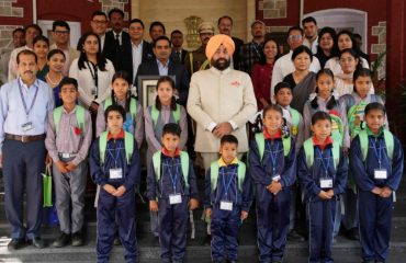 Governor with school children on the occasion of the program.