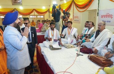 Governor participating in the All India Vedic Conference-2024 organized at Kankhal, Haridwar.