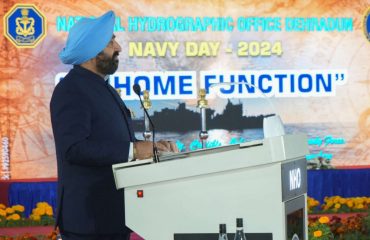 Governor addressing the program organized on Navy Day.