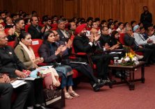 Governor listening to panelists in the seminar on “Drug-free Uttarakhand” organized in Raj Bhawan auditorium.;?>