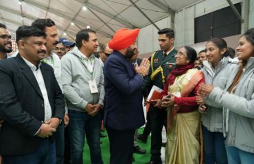 Governor meeting the people present at the 10th World Ayurveda Congress and Arogya Expo-2024 program.