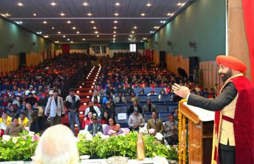 Governor addressing the 19th convocation of Kumaun University.