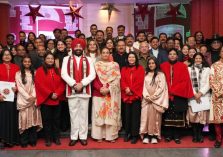 Governor with Church representatives at a function organised at Raj Bhawan on the occasion of Christmas.;?>