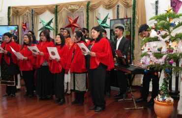 Artists presenting beautiful renditions of carol singing at a function organised at Raj Bhawan on the occasion of Christmas.