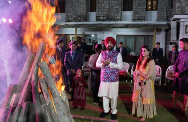 Governor on the occasion of Lohri festival program at Raj Bhawan.