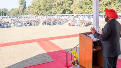 Governor addressing the programme organised by Uttarakhand Sub Area on Armed Forces Veterans Day.