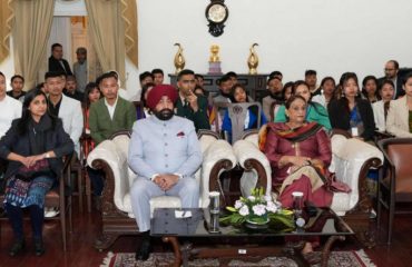 Governor and First Lady Smt. Gurmeet Kaur participating in the program on the occasion of Foundation Day of Meghalaya, Manipur and Tripura at Raj Bhawan.