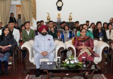 Governor and First Lady Smt. Gurmeet Kaur participating in the program on the occasion of Foundation Day of Meghalaya, Manipur and Tripura at Raj Bhawan.;?>