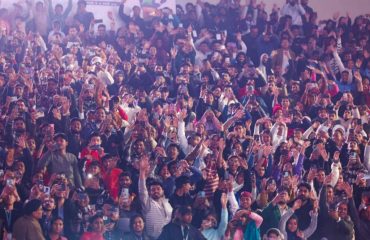 People present at the inauguration program of the 38th National Games at Rajiv Gandhi International Cricket Stadium.