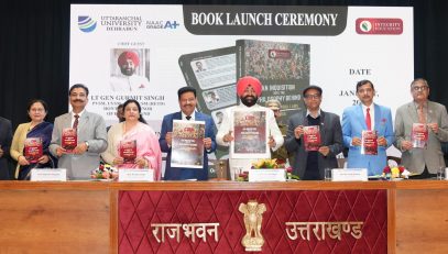 ⁠Governor releasing the book "An Inquisition Into The Philosophy Behind The New Criminal Laws of India" at a programme organised by Uttaranchal University at Raj Bhawan.