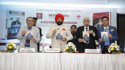 Governor launching the book “Beyond Fear: A Personal Journey to Soma” in New Delhi.