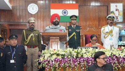 Governor delivering his address in the first session of the Fifth Legislative Assembly in the year 2025.