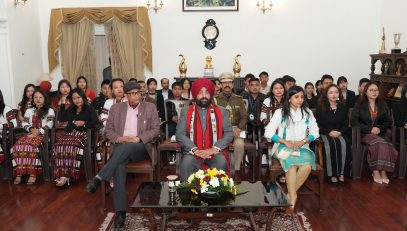 Governor participating in the foundation day program of Arunachal Pradesh5 and Mizoram states at Raj Bhawan.