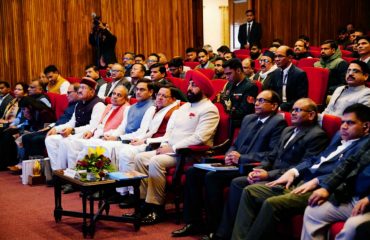 Governor and Chief Minister participating in the launch of the coffee table book of the State Disaster Management Authority and the launch of the dashboard program at Raj Bhawan.