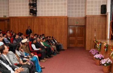 Governor addressing the book launch program of “Meri Yojana-Kendra Sarkar” prepared by Programme Implementation Department, Uttarakhand Government at Raj Bhawan.