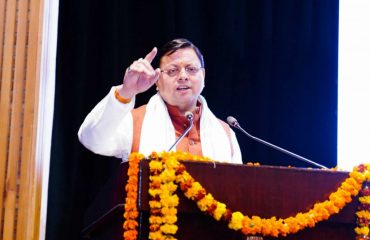 Chief Minister addressing the launch of the coffee table book and the launch of the dashboard program of the State Disaster Management Authority at Raj Bhawan.