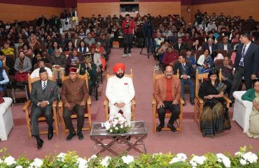 The Governor on the occasion of the closing session of Sahitya Poornotsav organized by the Uttarakhand Bhasha Sansthan.