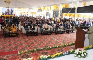 ⁠Governor addressing the closing ceremony of the three-day Vasantotsav at Raj Bhawan.