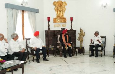 Officers of the Indian Federation of Culinary Association paying a courtesy call on the Governor.