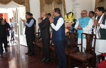 Governor participating in the Bihar State Foundation Day function at Raj Bhawan.