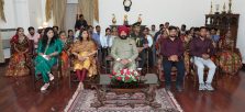 Governor participating in the program organized on the occasion of Rajasthan State Foundation Day at Raj Bhawan.;?>