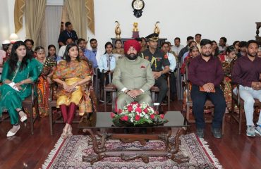 Governor participating in the program organized on the occasion of Rajasthan State Foundation Day at Raj Bhawan.