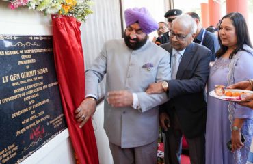 Governor inaugurating Devkinandan Aggarwal of Bajpur Student Recreation Centre of Govind Ballabh Pant Agricultural and Technology University, Pantnagar.