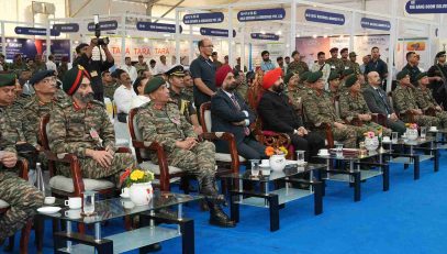 Governor participating in the "Surya Drone Tech 2025" program organized at Jaswant Ground, Dehradun Cantonment.