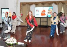 Sikkim students performing a cultural program on the occasion of Sikkim State Foundation Day at Raj Bhawan.;?>