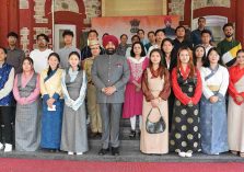 Governor with the students of Sikkim on the occasion of Sikkim State Foundation Day at Raj Bhawan.;?>