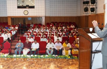 Governor addressing the programme organised in Rajbhawan on the occasion of World Bee Day.