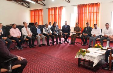 Governor interacting with the Vice Chancellor, Deans and officials of Soban Singh Jeena University, Almora.