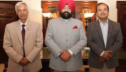Famous cinematographer and nature lover Padma Shri Anup Shah paying a courtesy visit to the Governor.