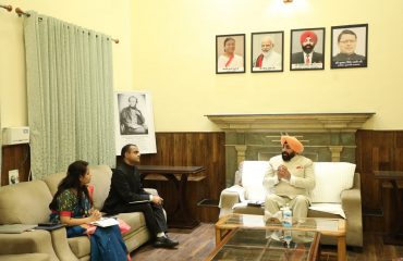 Governor holding a meeting with the administrative officers of the district in Haridwar.