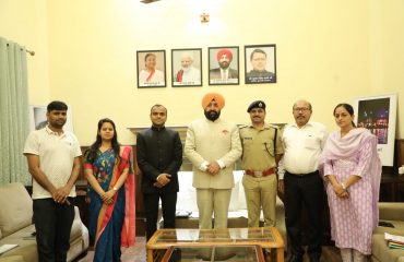 Governor holding a meeting with the administrative officers of the district in Haridwar.