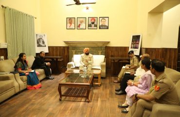 Governor holding a meeting with the administrative officers of the district in Haridwar.