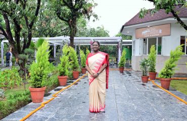उद्घाटन समारोह के अवसर पर राष्ट्रपति श्रीमती द्रौपदी मुर्मु।