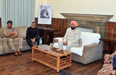 The Governor being apprised by the Haridwar district administration for the successful conduct of the Kanwar Yatra.