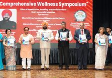 ⁠Governor releasing the publication of Hemvati Nandan Bahuguna Uttarakhand Medical Education University at the 'Holistic Medical Seminar' on health awareness organized at the Raj Bhawan.;?>