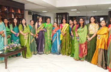 First Lady Smt. Gurmeet Kaur celebrating Hariyali Teej programme with women at Raj Bhawan.