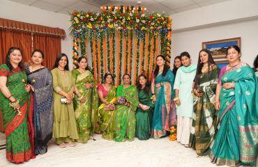First Lady Smt. Gurmeet Kaur celebrating Hariyali Teej programme with women at Raj Bhawan.