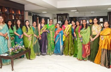 First Lady Smt. Gurmeet Kaur celebrating Hariyali Teej programme with women at Raj Bhawan.