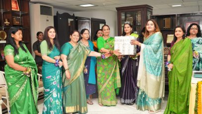 First Lady Smt. Gurmeet Kaur celebrating Hariyali Teej programme with women at Raj Bhawan.