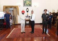 Governor honoring Army personnel who conquered Mount Everest at a program organized at Raj Bhawan.;?>
