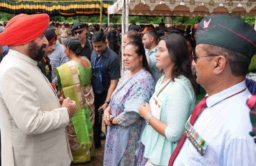 6Governor with the family members of brave soldiers at Shaurya Sthal, Dehradun, on the occasion of Kargil Vijay Diwas.