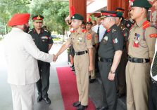 Governor meeting NCC cadets at the program held at Raj Bhawan.;?>