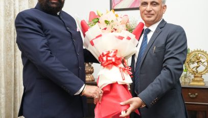 Prof. Vijay Kumar Banga, paying a courtesy call on the Governor.