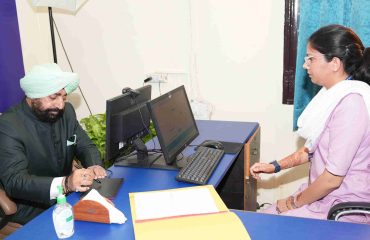 Governor getting his driving license renewed as per the prescribed procedure at Regional Transport Office (RTO) located at Dehradun.