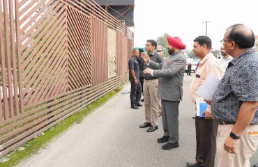 Governor inspecting the damaged bridge at Nanda Ki Choki and gathering information on the situation.
